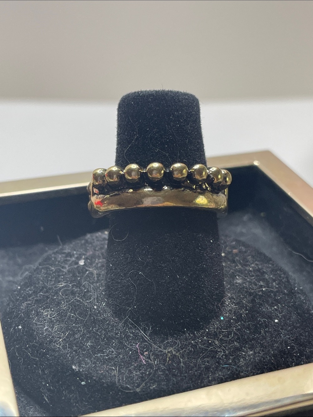 paparazzi Gold Beaded Stackable Ring